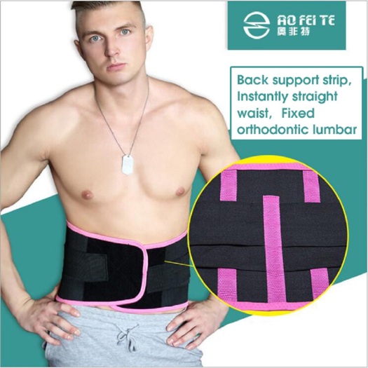 Lumbar back brace support slim waist belt
