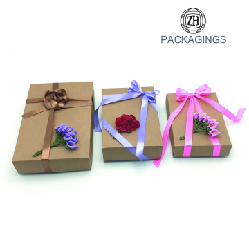 Lid and Bas Kraft Paper Packaging Box for Sale