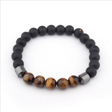 Beads Black Onyx Grind arenaceous Bracelet