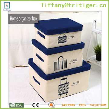 Luxury 3pcs/Set Waterproof printing closet organizer drawer foldable storage box