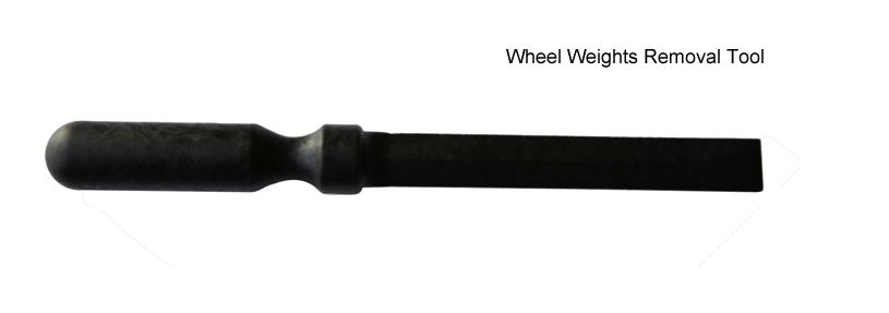 black wheel weight remover tool
