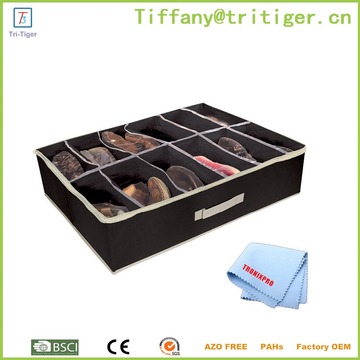 non woven shoes storage organizer/shoes storage box/fabric shoe organizer