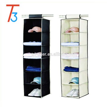 6 tier multipurpose hanging closet shoes organizer