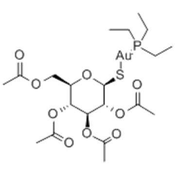 Gold, [1-(thio-kS)-b-D-glucopyranose2,3,4,6-tetraacetato](triethylphosphine) CAS 34031-32-8