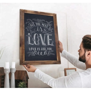 Rustic Torched Wood Magnetic Wall Chalkboard