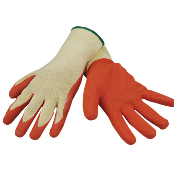 White Cotton Work Gloves Coated with Latex