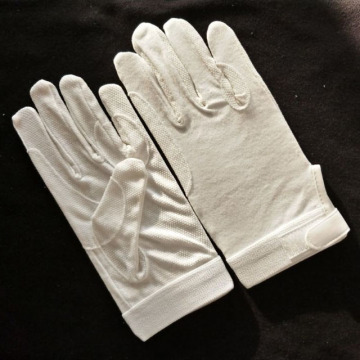 White Deluxe Beaded Grip Sure-Gloves With Velcro Closure