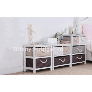 White design modern wooden night stand with storage drawer
