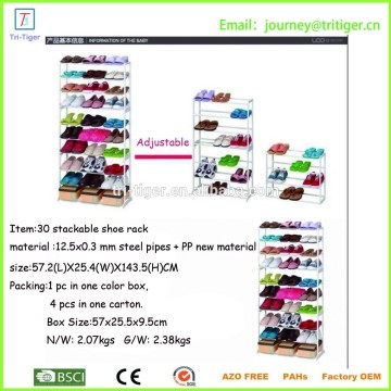 10 tiers 30 Pair mental Shoe Rack Space Saving Shoe Cabinet Storage Tower Organizer