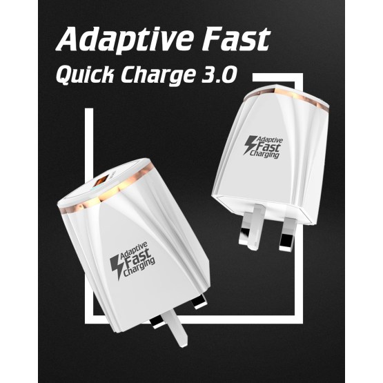 Quick Charge QC3.0 Adapter USB 2 Port Desktop