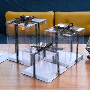 Plastic clear cake box packaging