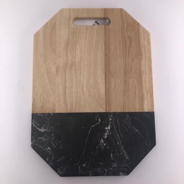 Wood and marble serving board