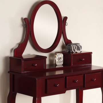 Wooden Dressing Table with Mirror ans stool