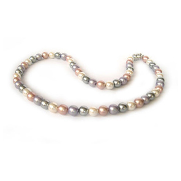 Hematite Mix color Pearl necklace