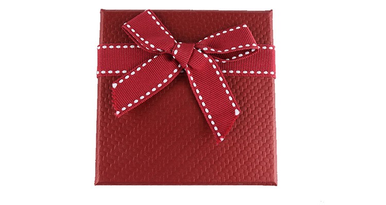 Fortunate Red Plastic Jewelry Box with Bowknot