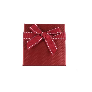 Fortunate Red Plastic Jewelry Box with Bowknot