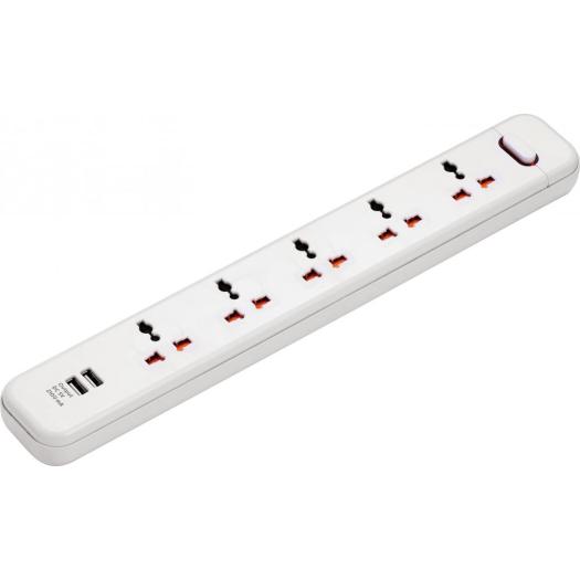 6 universal outlet extension socket with USB