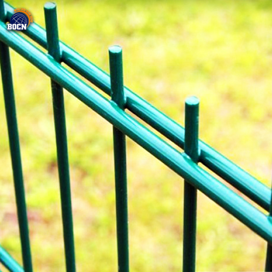 PVC Coated Green Garden Metal Double Wire Fence