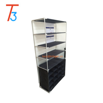 6 tier 16 compartments plastic and metal shoe rack handbag storage organizer