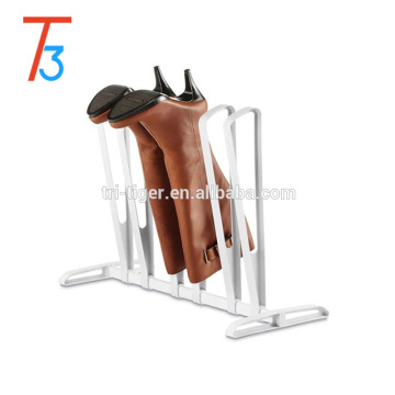 Plastic 3 Pair stackable shoe rack for boots