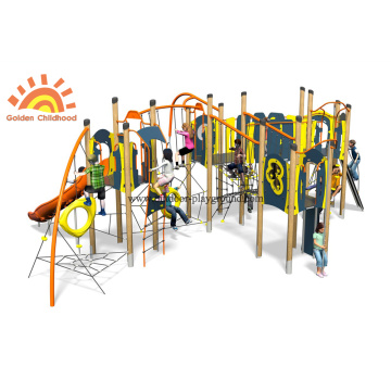 Outdoor HPL Climbing Slide Playground Structure Unit