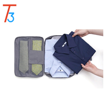 Portable Shirt and Ties Storage Bag Organizer Wrinkle Free Shirt Travel Packing Clothes Holder