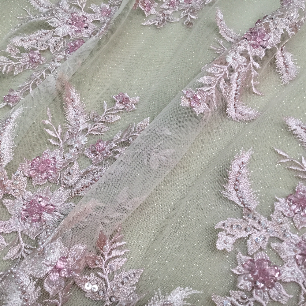 Rhinestone Lace Fabric