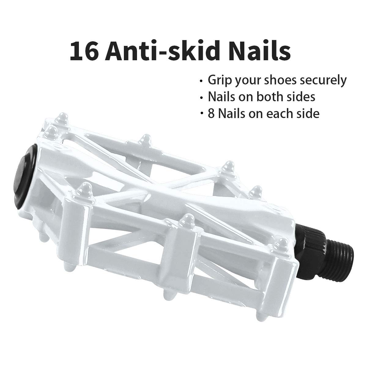 Road Bike Pedals with 16 Anti-skid Pins
