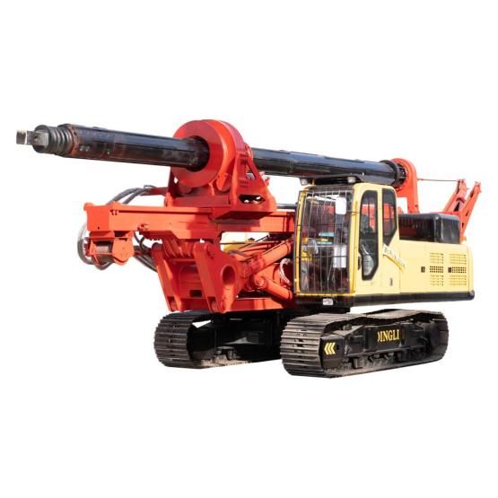 highway guardrail pile driver machine