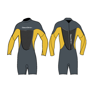 Seaskin 4/3MM Shortly Wetsuit Critical Taping Inside