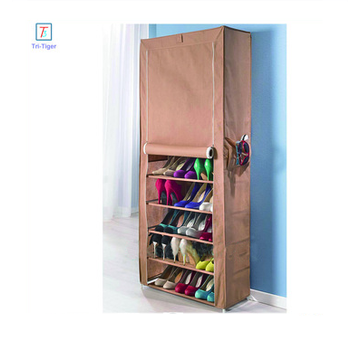 Portable Shoe Rack 9 Layers Shelf Storage Closet Organizer Cabinet with Cover