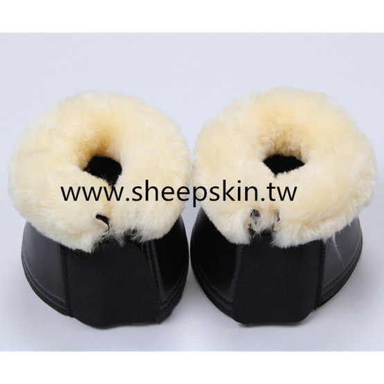 Artificial Leather Bell Boots with Sheepskin Lining