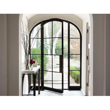 Modern Design Iron French Doors with Tempered Glass