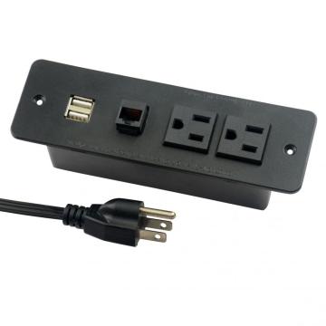 US Dual Power Outlets With Internet Port&USB