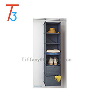 2016 Shelf Shoes Clothing Hanging drawer Closet Organizer gray cationic fabric 10 shelf hanging organizer