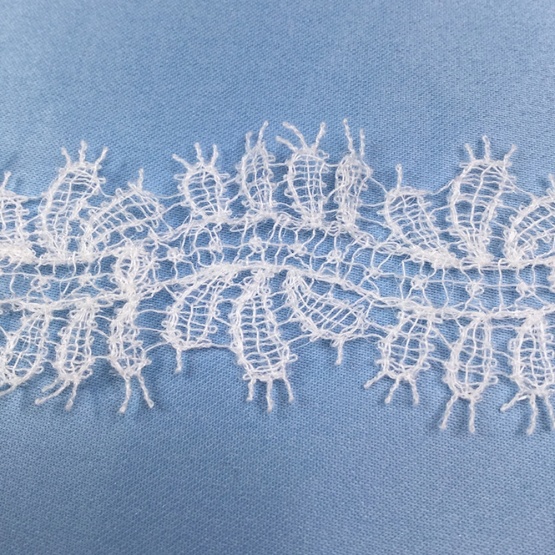 Wide Blush Lce Ribbon Crochet Lace Trim