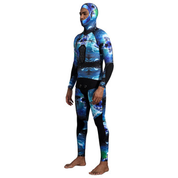 Seaskin 5mm Spearfishing 2-Pieces Hooded Scuba Wetsuits