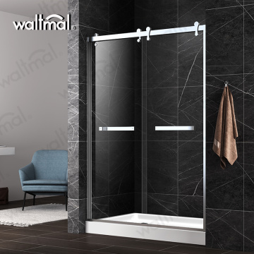 Factory Wholesale Two Sliding Shower Glass Door With SUS Frame