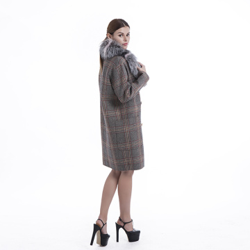 Fashionable pure cashmere overcoat for women