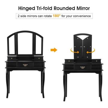 Wood furniture black series dressing table dressing table