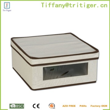 good quality custom printed foldable non woven storage Box and Bin with PVC