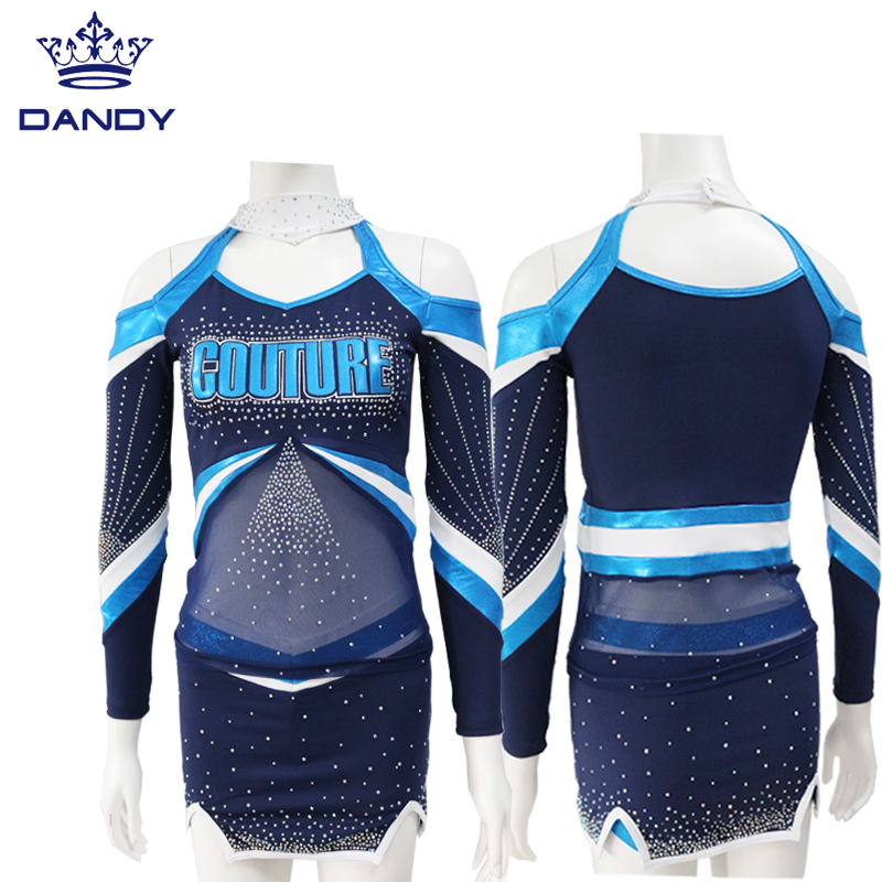 cheerleading uniforms blue and white