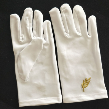 Embroidered Masonic Gloves for Freemasons