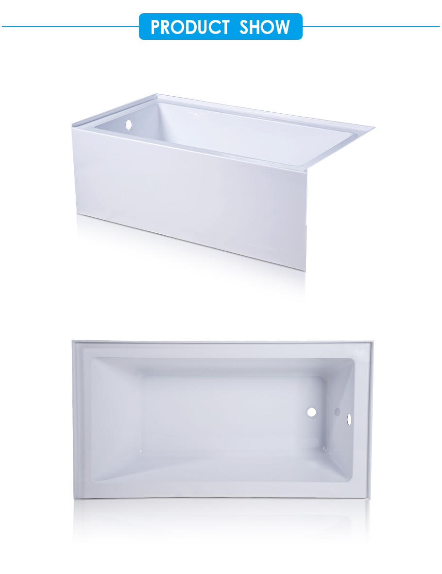 Classic Soaking Alcove Tub in High Gloss White