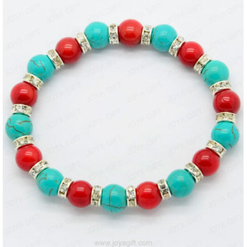 Red Coral Turquoise bracelet