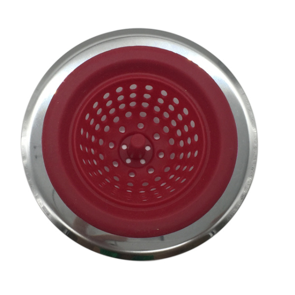Good Grips Silicone Sink Strainer red