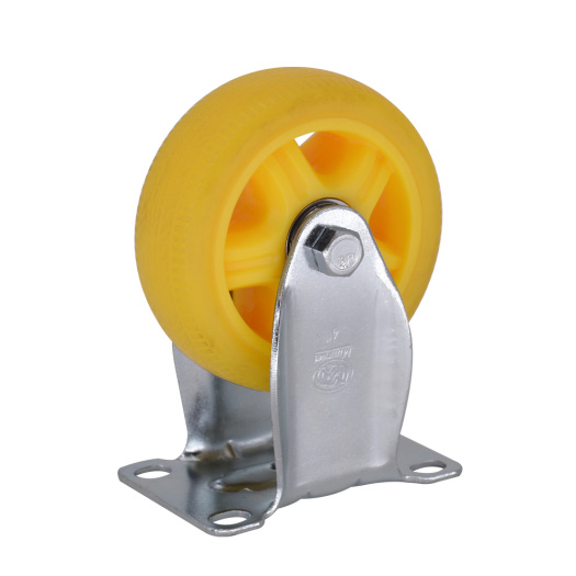 100mm Diameter Yellow Rigid Castor Wheel