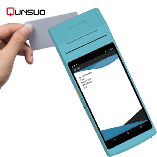Handheld NFC payment terminal Android PDA with printer