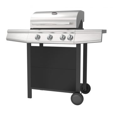 Outdoor Gas Barbecue Grill with Side Burner