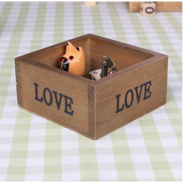 factory high quality natural gift wooden box for desk
